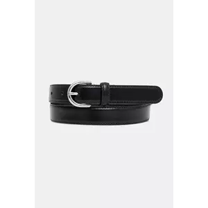 Weekend Max Mara curea de piele UDINE culoarea negru, 2525506044600 imagine