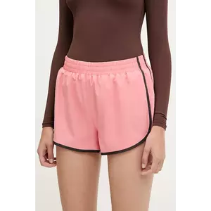 P.E Nation pantaloni scurți de antrenament Haven culoarea portocaliu, uni, high waist, 243S252 imagine