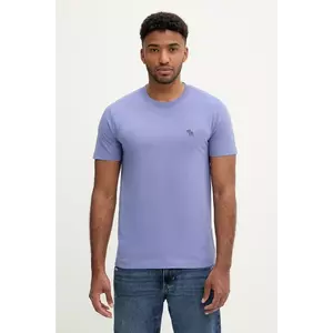 Abercrombie & Fitch tricou din bumbac culoarea violet, cu imprimeu, KI124-5262 imagine