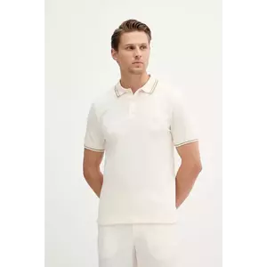 United Colors of Benetton tricou polo culoarea bej, uni, 3F9HU302E imagine