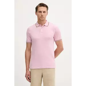 United Colors of Benetton tricou polo culoarea roz, uni, 3F9HU302E imagine