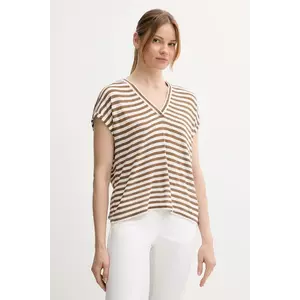 United Colors of Benetton tricou din amestec de in culoarea maro, 38O0D10A8 imagine