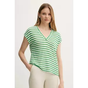 United Colors of Benetton tricou din amestec de in culoarea verde, 38O0D10A8 imagine