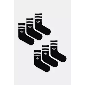 adidas Originals șosete 3-Stripes 6-pack culoarea negru, JV7411 imagine