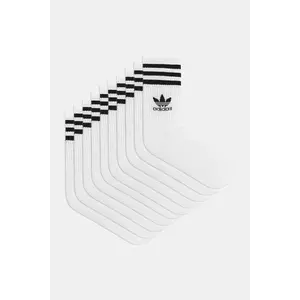adidas Originals șosete 3-Stripes 10-pack culoarea alb, JZ0587 imagine