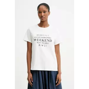 Weekend Max Mara tricou din bumbac GUGLIA culoarea alb, 2525976031600 imagine