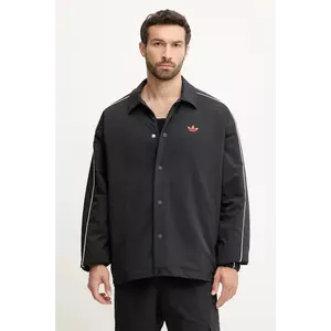 adidas Originals geacă Coach Jacket culoarea negru, de tranzitie, oversize, KA5462 imagine