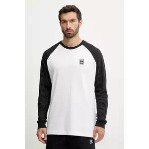 adidas Originals longsleeve din bumbac Graphic Lo Tee culoarea alb, cu imprimeu, JW0164 imagine