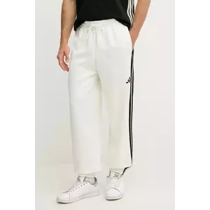 adidas pantaloni de trening Stadium culoarea bej, cu imprimeu, JX5619 imagine