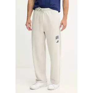 adidas pantaloni de trening Collegiate culoarea bej, cu imprimeu, JM9177 imagine