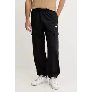 adidas Originals pantaloni de bumbac Essentials culoarea negru, cu fason cargo, JX3913 imagine