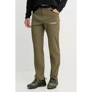adidas TERREX pantaloni de exterior Xperior culoarea verde, drept, IK3533 imagine