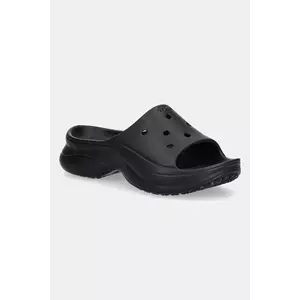 Crocs papuci Bae Slide culoarea negru, cu platforma, 211108 imagine