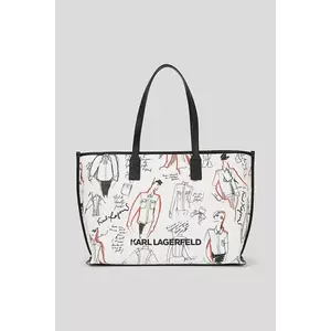 Karl Lagerfeld geantă K/KARL culoarea alb, A3W30333 imagine