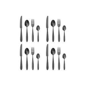 Bloomingville set de tacâmuri pentru 4 persoane Frea 16-pack culoarea negru imagine