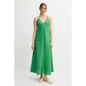 United Colors of Benetton rochie din in culoarea verde, maxi, evazati, 4AGHDV0BF imagine