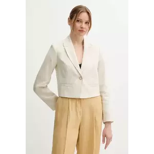 United Colors of Benetton sacou de in culoarea bej, un singur rand de nasturi, uni, 2AGHDW037 imagine