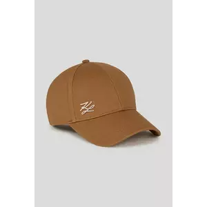 Karl Lagerfeld șapcă din bumbac K/AUTOGRAPH culoarea maro, A3W33015 imagine