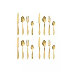 Bloomingville set de tacâmuri pentru 4 persoane Frea 16-pack culoarea galben imagine