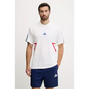 adidas tricou Tiro culoarea alb, cu imprimeu, JN2578 imagine