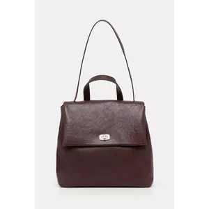 Answear Lab ghiozdan de piele culoarea maro, mic, neted imagine