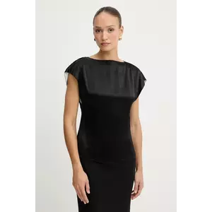 BOSS bluză culoarea negru, uni, 50541815 imagine