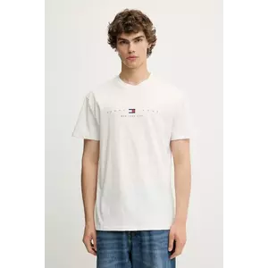 Tommy Jeans tricou din bumbac culoarea alb, cu imprimeu, DM0DM21911 imagine