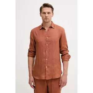 United Colors of Benetton cămașă de in cu guler clasic, regular, 5BKU5QJG8 imagine