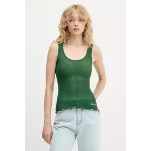 Stine Goya top de mătase culoarea verde, SG-PF25-T059-2355 imagine