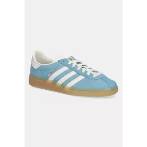 adidas Originals sneakers din piele întoarsă Muenchen culoarea turcoaz, JS3991 imagine