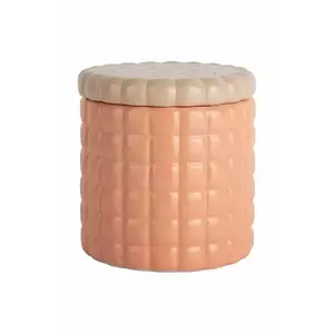 Present Time recipient cu capac Jar Biscuit Box 15 cm culoarea portocaliu imagine