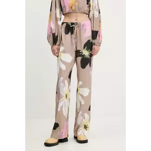 Stine Goya pantaloni culoarea bej, lat, high waist, SG-PF25-P009-2070 imagine