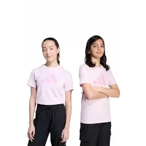 adidas tricou de bumbac pentru copii culoarea roz, cu imprimeu, JV5205 imagine