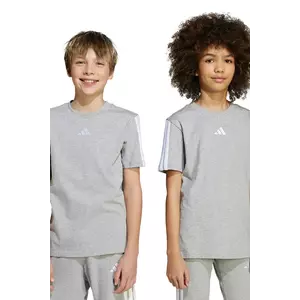 adidas tricou de bumbac pentru copii culoarea gri, cu imprimeu, JY4968 imagine