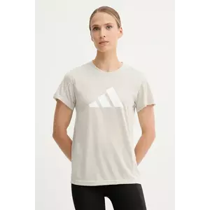 adidas Performance tricou de antrenament Train Essentials culoarea bej, JC9594 imagine