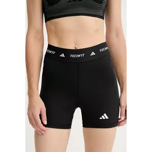 adidas Performance pantaloni scurți de antrenament Techfit culoarea negru, uni, high waist, IT2275 imagine