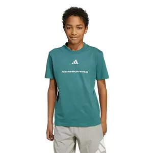 adidas tricou de bumbac pentru copii culoarea verde, cu imprimeu, KC5383 imagine