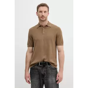 United Colors of Benetton tricou polo culoarea verde, uni, 14HAU301K imagine