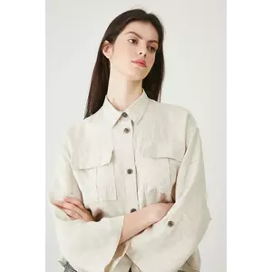 Medicine camasa de in cu guler clasic, relaxed imagine