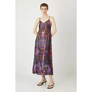 Medicine rochie culoare multicoloră midi evazat imagine