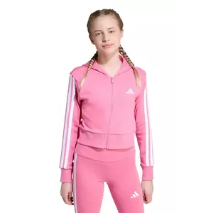 adidas bluză copii culoarea roz, cu glugă, uni, JY4983 imagine