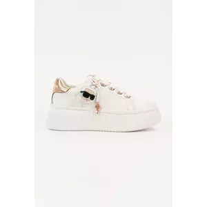 Karl Lagerfeld sneakers din piele KREEPER LO culoarea alb, KL42376T imagine