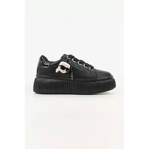 Karl Lagerfeld sneakers din piele KREEPER LO culoarea negru, KL42376T imagine