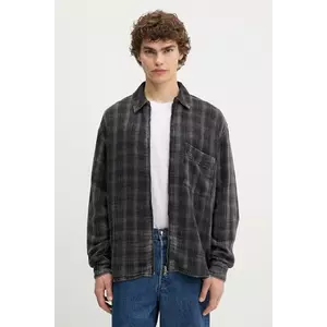 Won Hundred cămașă din bumbac culoarea negru, cu guler clasic, relaxed, 3704-13059 imagine