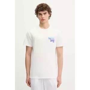 Tommy Jeans tricou din bumbac culoarea alb, cu imprimeu, DM0DM21589 imagine