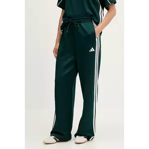 adidas pantaloni de trening Stadium culoarea verde, cu imprimeu, JW0529 imagine