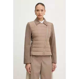 BOSS geacă din amestec de lână culoarea maro, de tranziție, 50555564 imagine