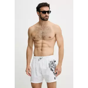 Philipp Plein pantaloni scurți de baie culoarea alb, PM25MBM01 imagine