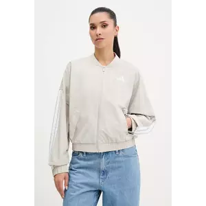 adidas geacă Essentials culoarea bej, de tranziție, oversize, JE1317 imagine