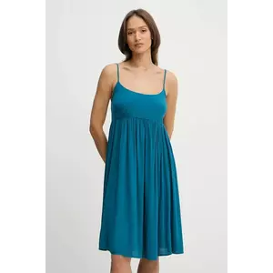 United Colors of Benetton rochie culoarea turcoaz, mini, evazati, 4VW95V028 imagine